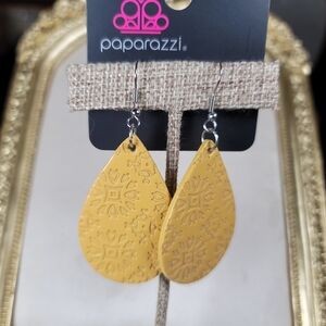 Paparazzi Mustard Teardrop Earrings